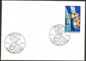 Germany DDR 1986 Space Halley's Comet FDC