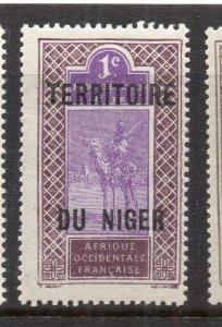 French Niger 1921 Early Issue Fine Mint Hinged 1c. Optd NW-231104