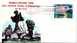 Philippines 1960 FDC - World Refugee Year - Manila - F72177