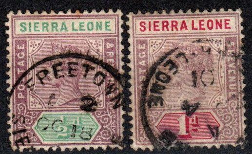 Sierra Leone #34-5 F-VF Used  CV $5.50  (X5064)