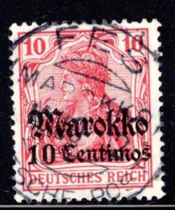German Offices in Morocco #47,  Fes Marokko CDS dated 10 October 1912, CV€25 E