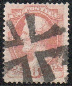 US #159 F/VF bold cross roads cancel, fresh color, SUPER NICE!