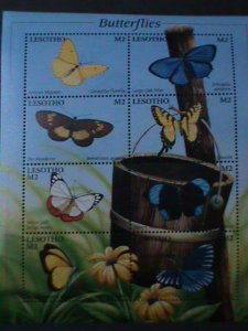 LESOTHO-COLORFUL BEAUTIFUL LOVELY BUTTERFLIES-MNH-S/S VERY FINE-LAST ONE