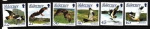 Alderney-Sc#185-90-unused NH set-Migrating Birds-2002-