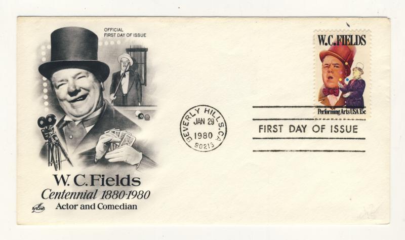 US - 1980 - Scott 1803 FDC - WC Fields