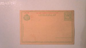 EARLY HUNGARY POSTAL REPLY CARD MINT ENTIRE