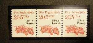 Scott 2264, 20.5 cent Fire Engine, PNC3 #1, MNH Transportation Coil Beauty