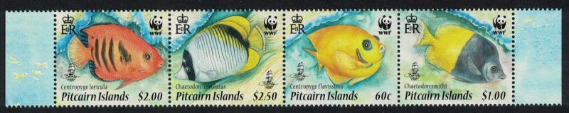 Pitcairn WWF Coral Reef Fish strip of 4 SG#807-810 MI#805-808 SC#705a-d SALE