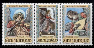 San Marino Scott 1168-1170a stamp strip MNH**