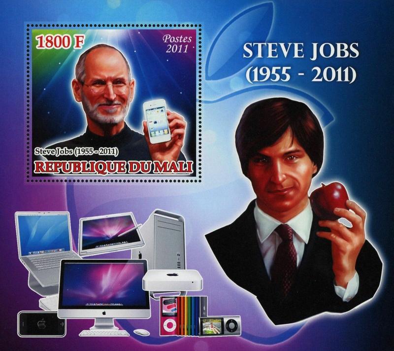 Mali Steve Jobs Apple Famous People Souvenir Sheet Mint NH