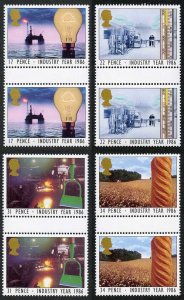SG1308/11 1986 Industry Year set in Gutter Pairs U/M