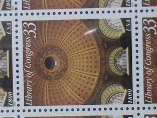 UNITED STATES STAMP:2000 SC#3390 LIBARY OF COGRESS STAMPS MNH FULL SHEET.