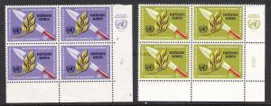 UNITED NATIONS GENEVA 30-31 MNH BLOCKS OF 4[D3]