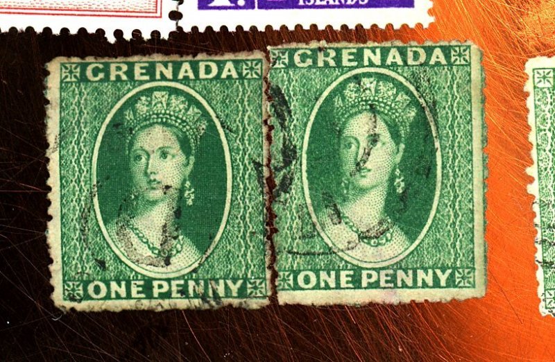 GRENADA #3 5B USED AV-FINE 5B SM MGN TEAR Cat $73