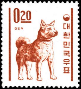 Korea  #360a, Incomplete Set, 1964-1966, Dogs, Hinged