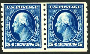 U.S. #396 MINT PAIR OG LH