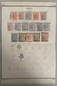 Iran 1909-1923,  21 sets (mostly full sets)