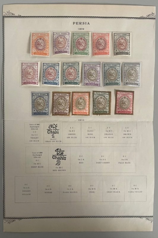 Iran 1909-1923,  21 sets (mostly full sets)