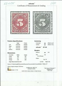 # J64 MINT HINGED XF+