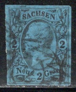 German States Saxony Scott # 11, used