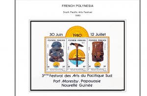 COLOR PRINTED FRENCH POLYNESIA 1892-2010 STAMP ALBUM PAGES (195 illustr. pages)