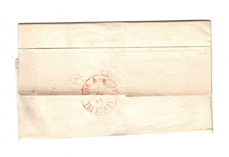 Netherlands 1 used stampless cover 1854