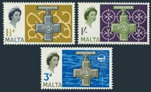 Malta 284-286,MNH.Michel 275-277. The award of the George Cross to Malta,1961.