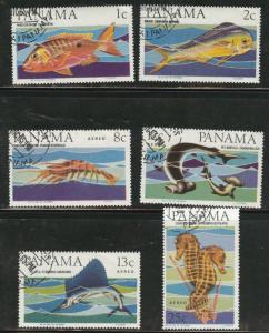 Panama  Scott 463-463A, C339-46 used CTO fish set