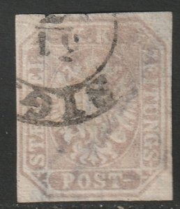 Austria 1863 Sc P8 newspaper used with watermark