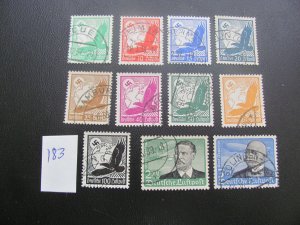 Germany 1934 USED SC C46-56 SET XF 95 EUROS (183)