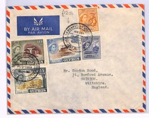 CYPRUS QEII Cover Nicosia Republic Overprints GB Wilts Swindon 1960 XH134
