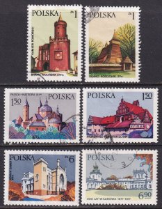 Poland 1977 Sc 2242-7 Architectural Landmarks Stamp CTO