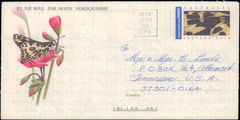 Australia, Postal Stationery, Flowers, Butterflies