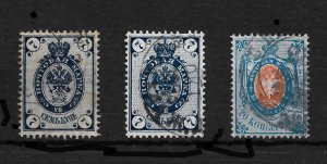 Russia Empire 1883-1904, 7 kop. &, 20 kop za 2 lota,, # 50, 59, 24, VF Used