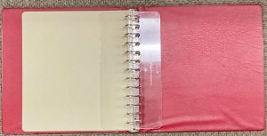 Lighthouse Padded RED Excellent DE 13 Ring Stamp Album with Slipcase - USED