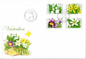 Sweden, Worldwide First Day Cover, Flowers, Butterflies