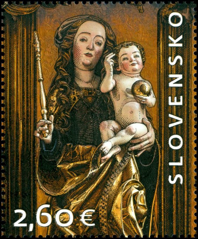 Stamps of Slovakia 2017. - ART: Altarpiece of the Holy Cross. St. James in the c