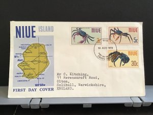 Niue Island 1970 First Day Cover Crabs Issue  stamps cover R31409 