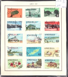 1967-68 Anguilla Sc# 17-31 - Island Thematic Scenes - Used Cv$21.55