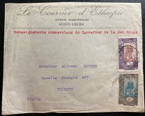 1925 Addis Abeba Somali Coast Commercial Cover To Triest Italy