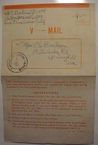 USS NOA UNREDUCED V MAIL ENIWETOK ATOLL IN USE INLY 6 DAYS CENSOR 6-26-44