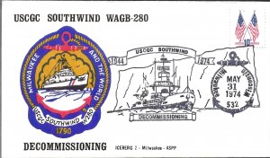 USCGC SOUTHWIND (WAGB-280) 31 May 1974 Decommissioning