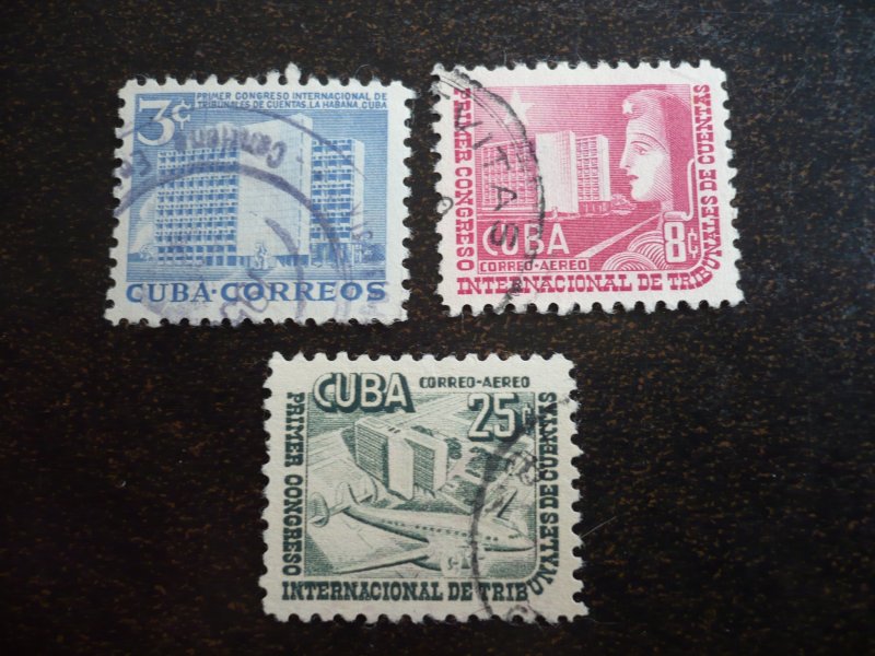 Stamps - Cuba - Scott# 513,C90-C91 - Used Set of 3 Stamps