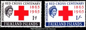 Falkland Islands Scott 147-148 Unused hinged.