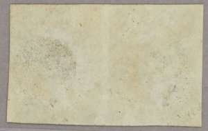 US Scott#17 VF-XF 1851 12c Imperf Washington Pair, bright, w/blue cancel, sound