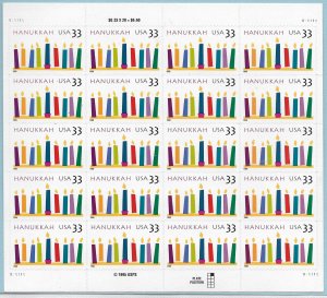 USA 3118 MNH  SHEETS HANUKKAH