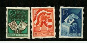 Austria #B269-B271 (AU932) comp 1950 Plebiscite in Carninthia, M,LH, CV$120.00