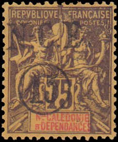 New Caledonia  #62, Complete Set, 1901, Hinged