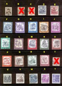 Austria Nickel Bin -25 diff- 5c each stamp - n012
