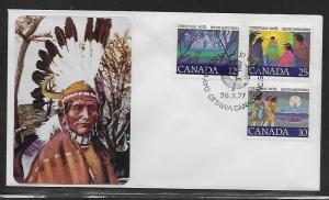 Canada 741-43 Christmas Unaddressed FDC
